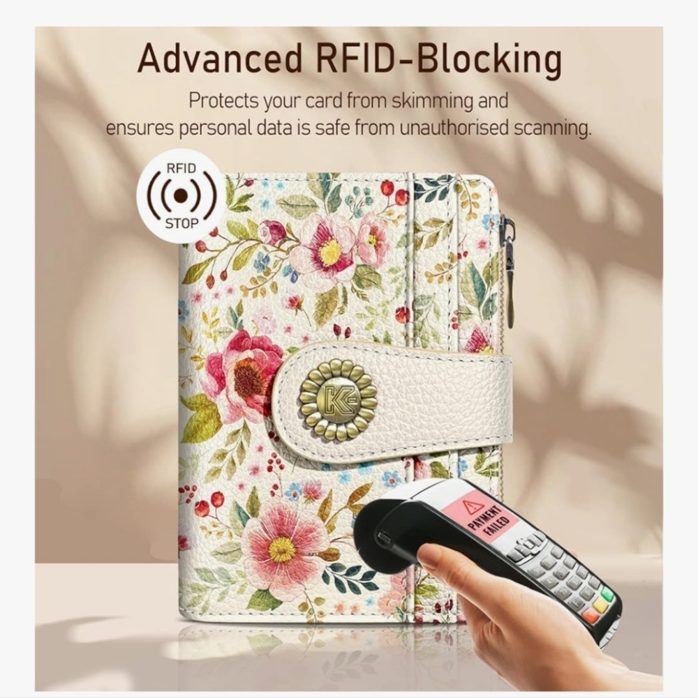 Floral RFID-Blocking Wallet